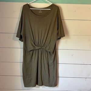 Army Green T-Shirt Dress